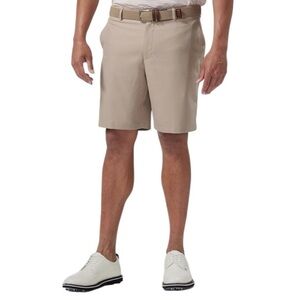 Peter Millar Mens Salem High Drape Performance Shorts in Khaki Size 40 EUC